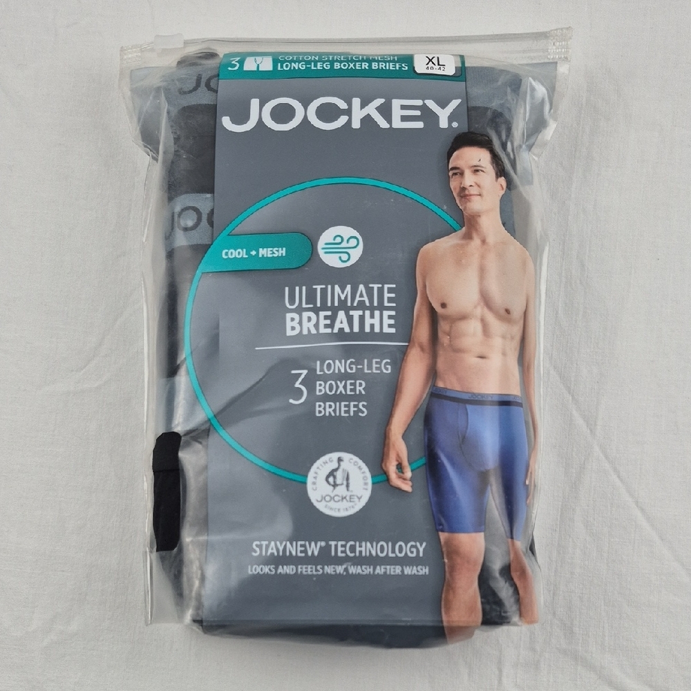 Jockey Ultimate Breathe Boxer Briefs - Black